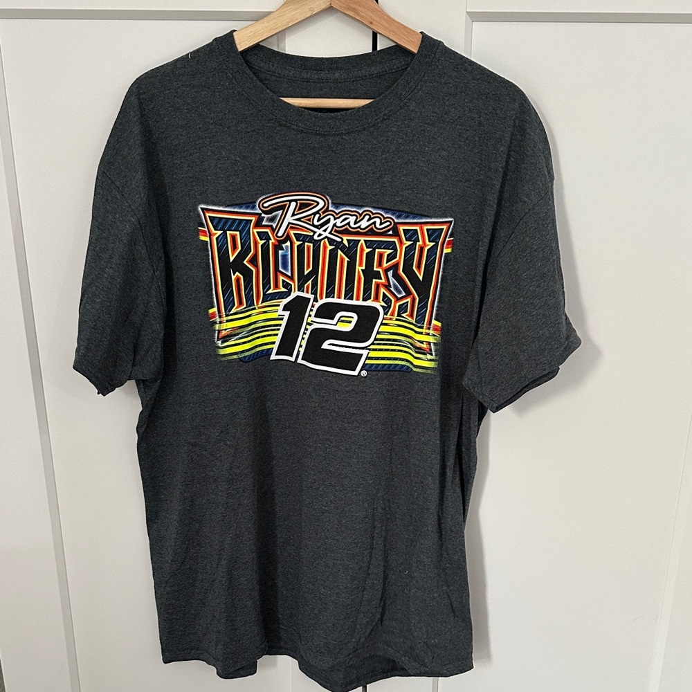 Ryan Blaney #12 Graphic Racing Tee - Dark Charcoal nascar